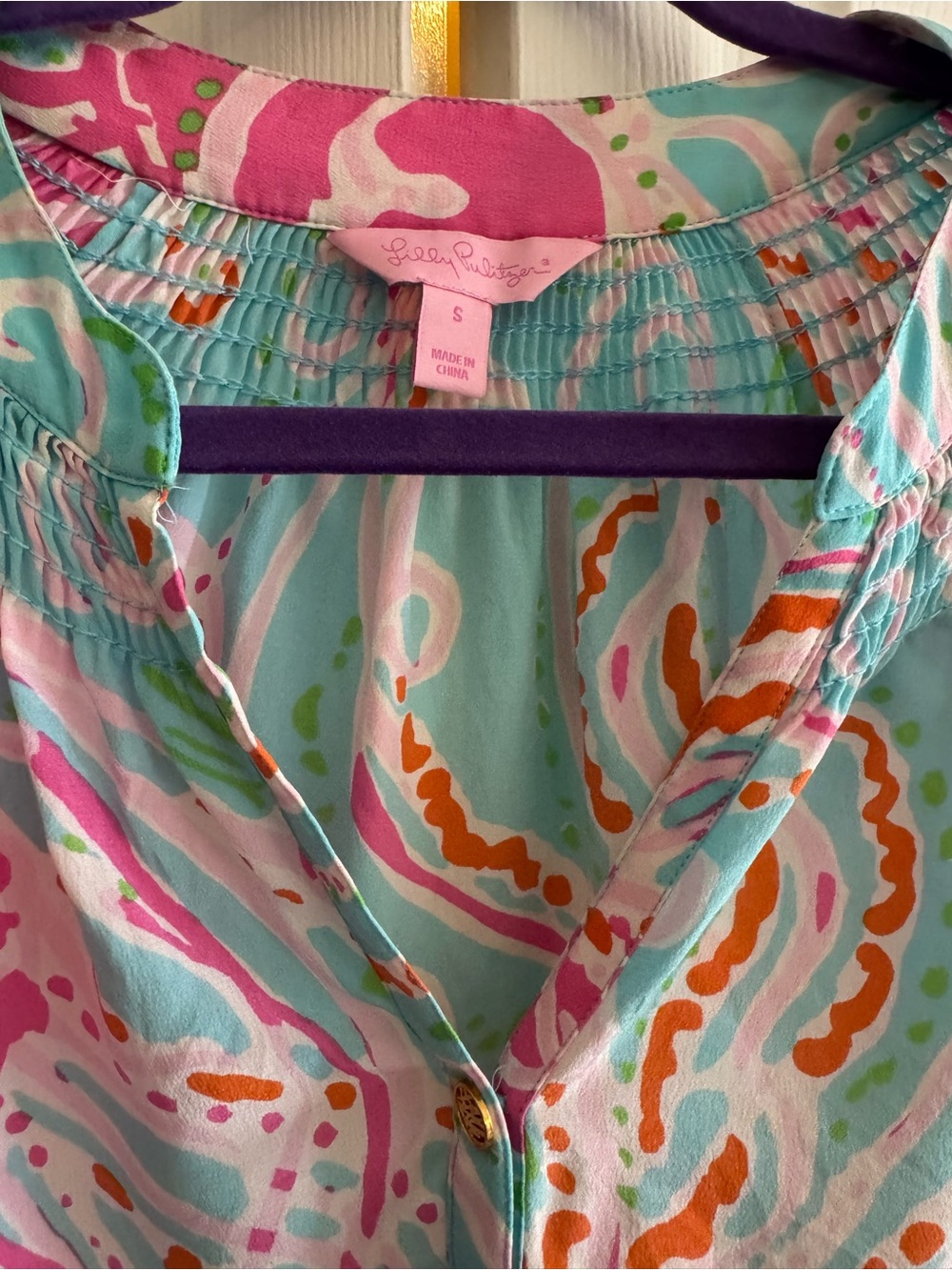 Lilly Pulitzer Elsa Top Jellies Be Jammin silk Small HTF - Picture 3 of 6